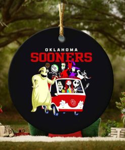 The Nightmare Before Christmas characters Oklahoma Sooners on the car ornament