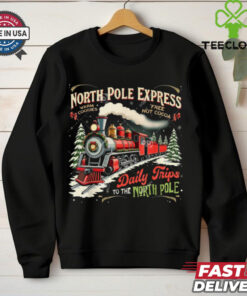 The North Pole Polar Express Train Depot Christmas Shirt