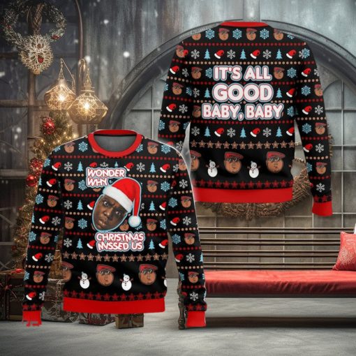 The Notorious B.I.G. Wonder Why Christmas Misses Us Ugly Sweater Gift Christmas For Men And Women
