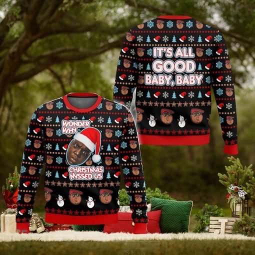 The Notorious B.I.G. Wonder Why Christmas Misses Us Ugly Sweater Gift Christmas For Men And Women