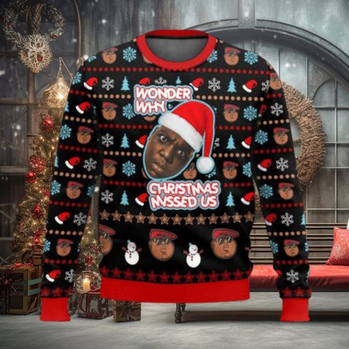 The Notorious B.I.G. Wonder Why Christmas Misses Us Ugly Sweater