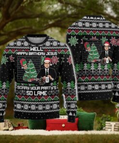 The Office Happy Birthday Jesus Ugly Sweater, The Office Santa Christmas Sweater, The Office TV Show Sweater, Michael Scott Sweater