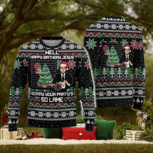 The Office Happy Birthday Jesus Ugly Sweater, The Office Santa Christmas Sweater, The Office TV Show Sweater, Michael Scott Sweater