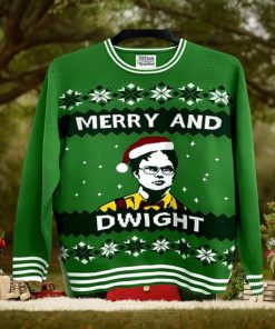 The Office Merry and Dwight Adult The Office Ugly Christmas Sweater