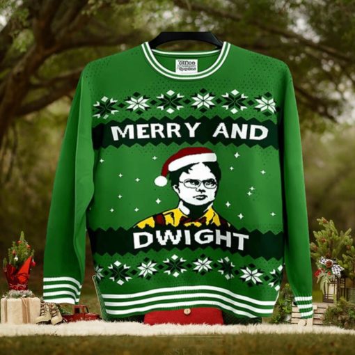The Office Merry and Dwight Adult The Office Ugly Christmas Sweater