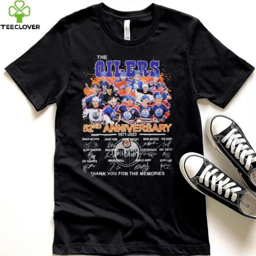 The Oilers 52nd Anniversary 1971 2023 Thank You For The Memories Signatures Shirt