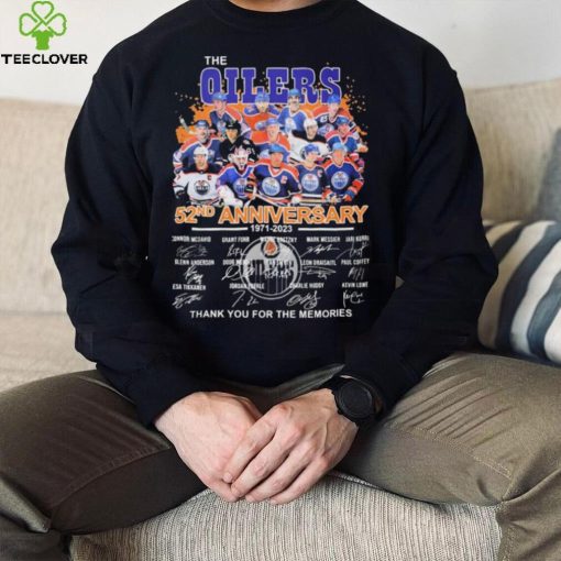 The Oilers 52nd Anniversary 1971 2023 Thank You For The Memories Signatures Shirt