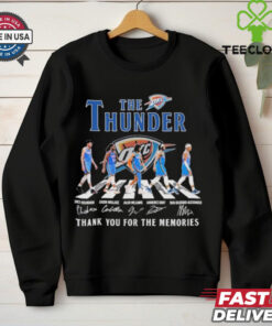 The Okc Thunder Abbey Road Thank You For The Memories Signatures Shirt