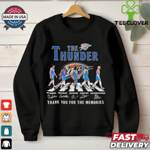 The Okc Thunder Abbey Road Thank You For The Memories Signatures Shirt