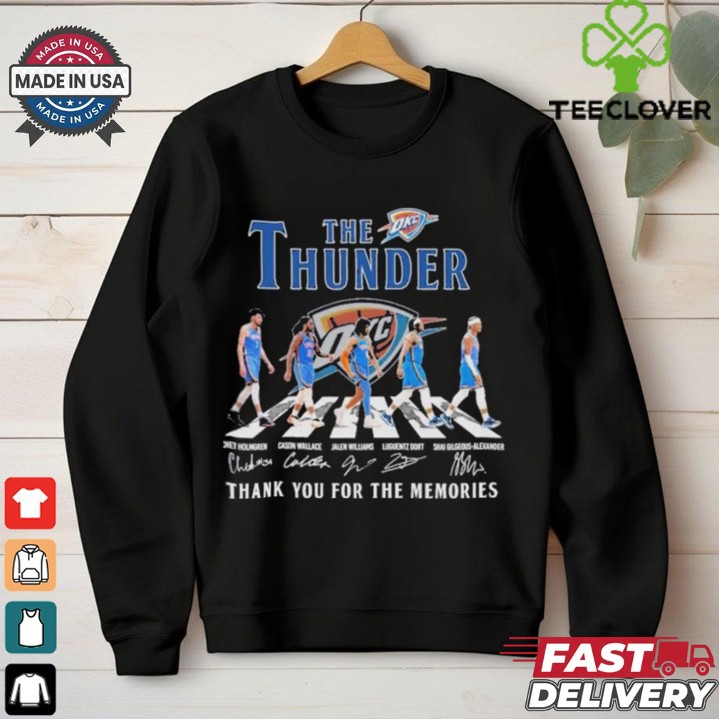 The Okc Thunder Abbey Road Thank You For The Memories Signatures Shirt The Okc Thunder Abbey Road Thank You For The Memories Signatures Shirt