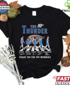 The Okc Thunder Abbey Road Thank You For The Memories Signatures Shirt
