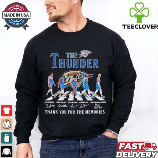 The Okc Thunder Abbey Road Thank You For The Memories Signatures Shirt