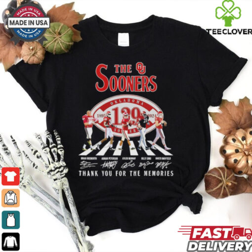 The Oklahoma Sooners 129th Anniversary 1895 2024 signatures shirt
