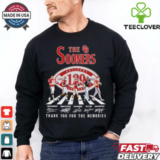 The Oklahoma Sooners 129th Anniversary 1895 2024 signatures shirt