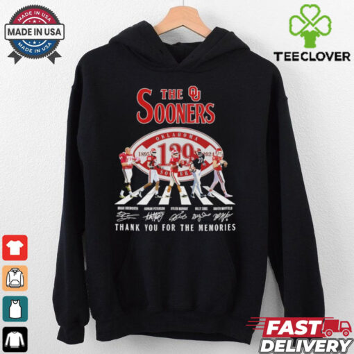 The Oklahoma Sooners 129th Anniversary 1895 2024 signatures shirt