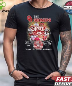 The Oklahoma Sooners 130th Anniversary 1895 2025 Thank You For The Memories Signature Shirt