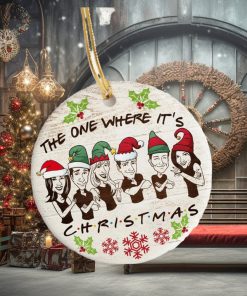 The One Where Its Christmas Friends Santa Personalized 2023 Holiday Merry Christmas Decorations Ornament