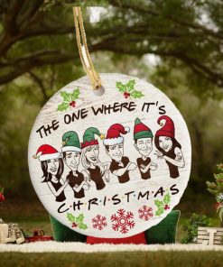 The One Where Its Christmas Friends Santa Personalized 2023 Holiday Merry Christmas Decorations Ornament