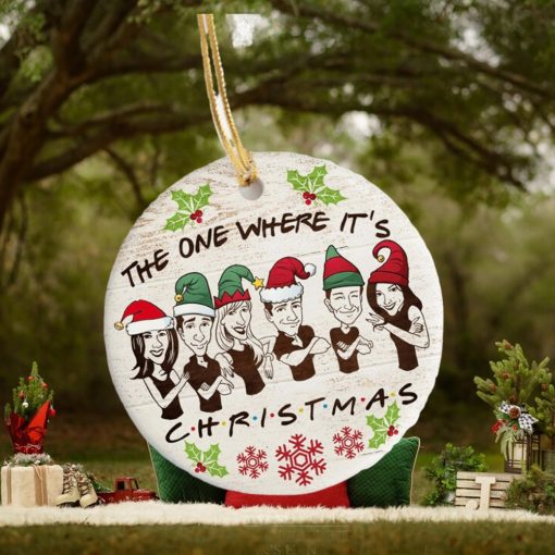 The One Where Its Christmas Friends Santa Personalized 2023 Holiday Merry Christmas Decorations Ornament