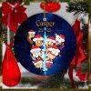Personalized Christmas Family Bluey Ceramic Ornament