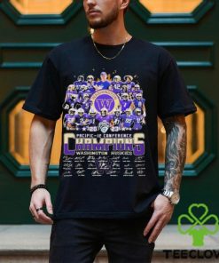 The Pacific 12 Conference Football 2023 Washington Huskies Team Champions Signatures T Shirt