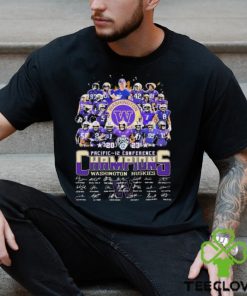 The Pacific 12 Conference Football 2023 Washington Huskies Team Champions Signatures T Shirt 2 The Pacific 12 Conference Football 2023 Washington Huskies Team Champions Signatures T Shirt