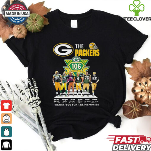 The Packers 106 years thank you for the memories signatures shirt for Fan