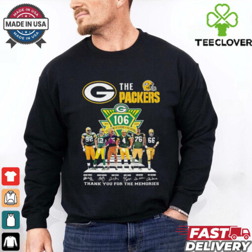 The Packers 106 years thank you for the memories signatures shirt for Fan