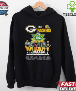 The Packers 106 years thank you for the memories signatures shirt for Fan