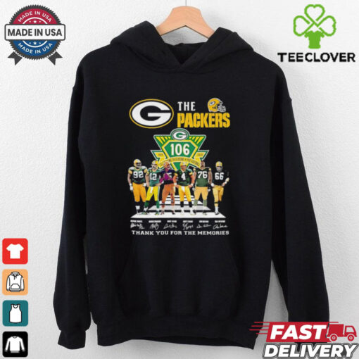 The Packers 106 years thank you for the memories signatures shirt for Fan