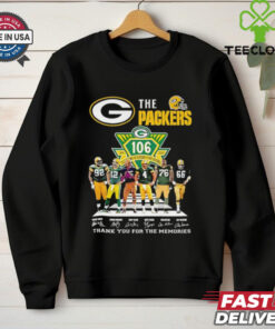 The Packers 106 years thank you for the memories signatures shirt for Fan