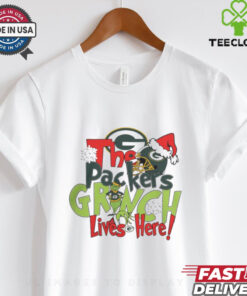 The Packers Grinch Lives Here Christmas Shirt