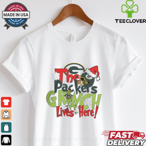 The Packers Grinch Lives Here Christmas Shirt