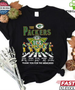 The Packers abbey road 105th Anniversary 1919 2024 signatures shirt