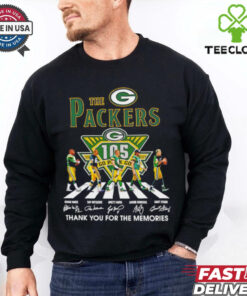The Packers abbey road 105th Anniversary 1919 2024 signatures shirt