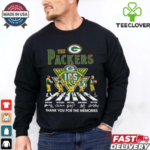 The Packers abbey road 105th Anniversary 1919 2024 signatures shirt