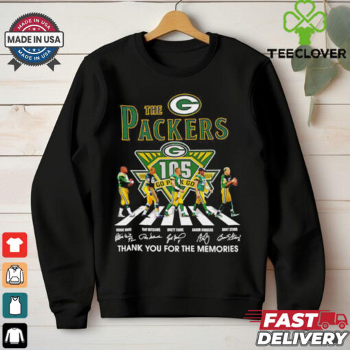The Packers abbey road 105th Anniversary 1919 2024 signatures shirt