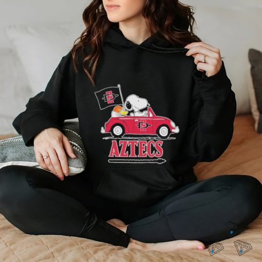 The Peanut Snoopy and Woodstock Riding Car San Diego State Aztecs 2023 Shirt