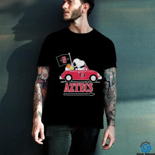 The Peanut Snoopy and Woodstock Riding Car San Diego State Aztecs 2023 Shirt