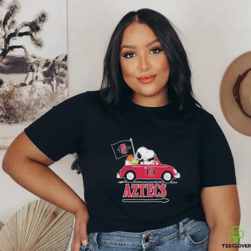 The Peanut Snoopy and Woodstock Riding Car San Diego State Aztecs 2023 Shirt