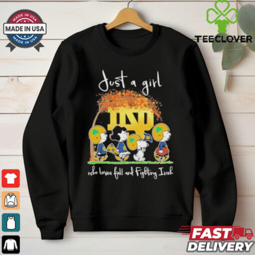 The Peanut just a girl who loves fall and Notre Dame Fighting Irish 2024 shirt