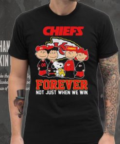 The Peanuts Characters Kansas City Chiefs Forever Not Just When We Win 2024 hoodie, sweater, longsleeve, shirt v-neck, t-shirt