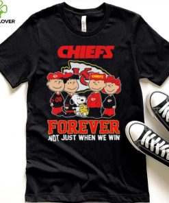 The Peanuts Characters Kansas City Chiefs Forever Not Just When We Win 2024 hoodie, sweater, longsleeve, shirt v-neck, t-shirt