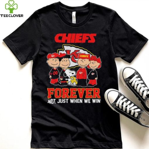 The Peanuts Characters Kansas City Chiefs Forever Not Just When We Win 2024 hoodie, sweater, longsleeve, shirt v-neck, t-shirt