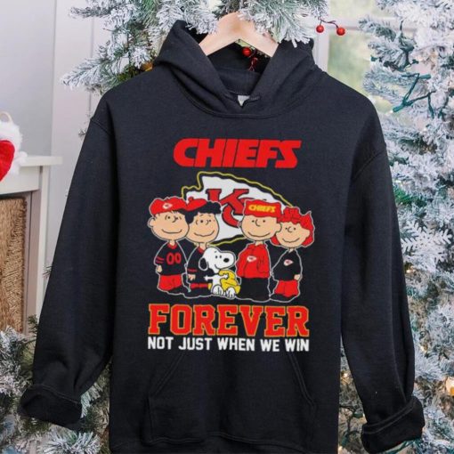 The Peanuts Characters Kansas City Chiefs Forever Not Just When We Win 2024 hoodie, sweater, longsleeve, shirt v-neck, t-shirt