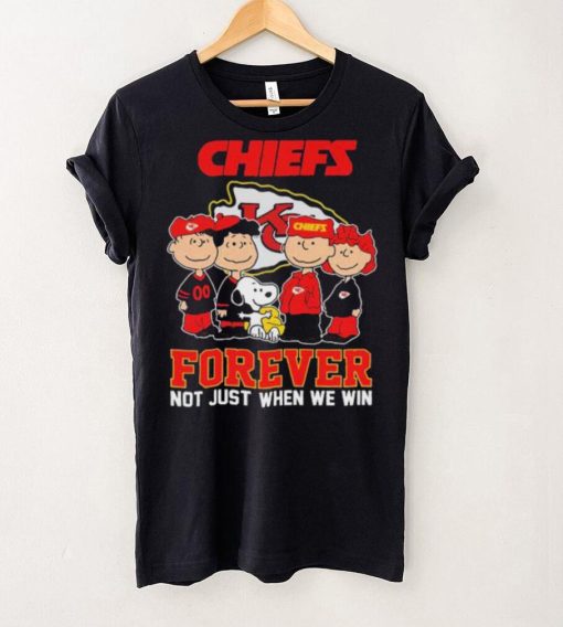 The Peanuts Characters Kansas City Chiefs Forever Not Just When We Win 2024 hoodie, sweater, longsleeve, shirt v-neck, t-shirt