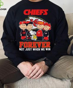 The Peanuts Characters Kansas City Chiefs Forever Not Just When We Win 2024 hoodie, sweater, longsleeve, shirt v-neck, t-shirt