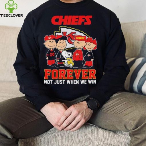 The Peanuts Characters Kansas City Chiefs Forever Not Just When We Win 2024 hoodie, sweater, longsleeve, shirt v-neck, t-shirt