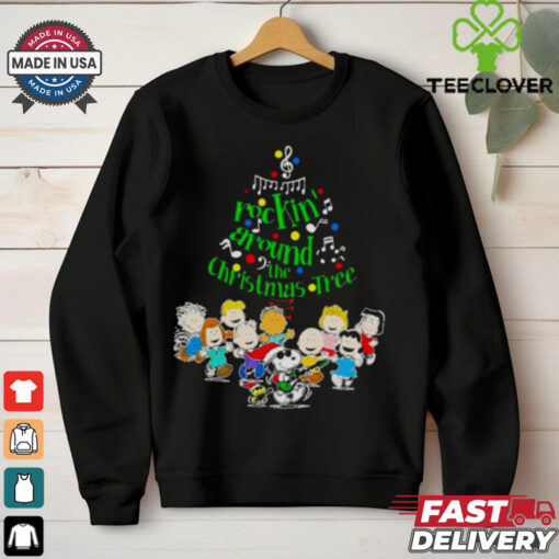 The Peanuts Characters Rockin’ Around the Christmas Tree shirt