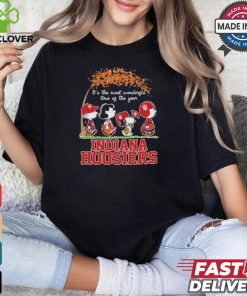 The Peanuts Characters X Indiana Hoosiers Love Fall It’s The Most Wonderful Time Of The Year Shirt